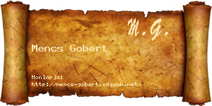 Mencs Gobert névjegykártya